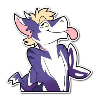 😜 3c5586aa ケモノ, 擬人化, 動物, ドラゴン, アニメ, ステッカー, 可愛い, キャラクター telegram sticker