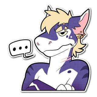 💬 5e7b7cb8 獣人, 擬人化, 恐竜, 爬虫類, 漫画, イラスト, ステッカー telegram sticker