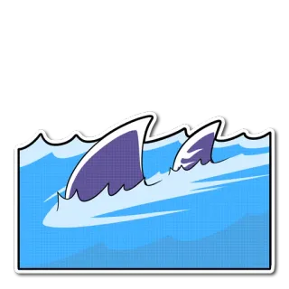 🌊 83d6dcd3 サメ, 海, 水, 海, アニメ, 動物 telegram sticker