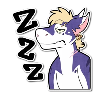 💤 8eb0625a ZZZ 眠い, 動物, もふもふ, アニメ, zzz telegram sticker