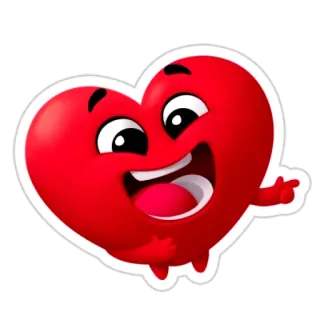 😆 06f371e9 heart, cartoon, love, emoji, character telegram sticker