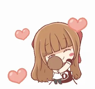 ❤️ 04a37fcb アニメ, ハート, 愛, 漫画, 可愛い, 女の子, ハグ telegram sticker