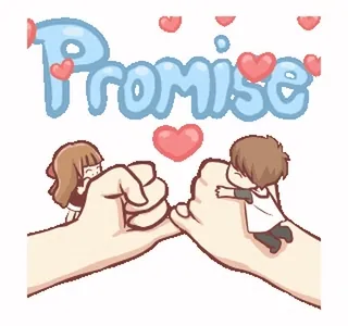❤️ 90117218 Promise 約束, 愛, 関係, 友情, 指切り telegram sticker