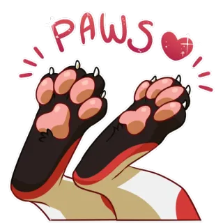 🐾 09c8cd7a PAWS Pfoten, Tier, süß, Katze, Liebe, Herz telegram sticker