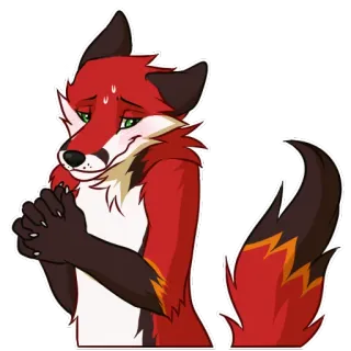 😳 860455b5 fuchs, tier, fell, cartoon, säugetier telegram sticker