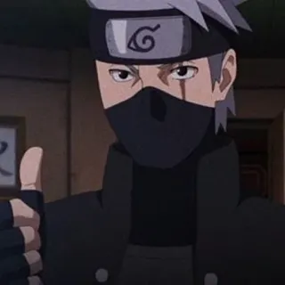 🎲 0d6353f1 Kakashi Naruto Kakashi, Naruto, anime, thumbs up telegram sticker
