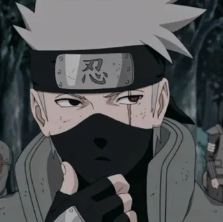 🎲 b17015b8 Kakashi Naruto 忍 anime, manga, ninja, kakashi, naruto telegram sticker