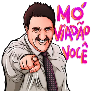 🌈 3e6bf6e6 Mó Viadão Você insulto, ofensivo, dibujo animado, señalando, expresión telegram sticker