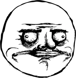 😐 a5366b63 meme, trollface, internet, funny, expression whatsapp sticker