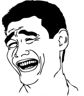 😂 bfed0cae meme, face, funny, laughing whatsapp sticker