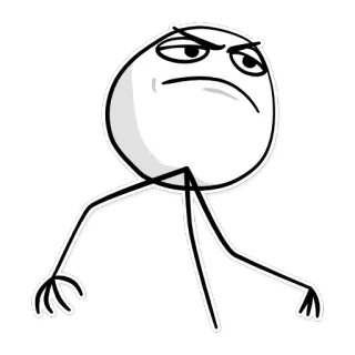 😏 9ca53edd Mème, Mème Internet, Rage Face, Troll Face, Expression whatsapp sticker