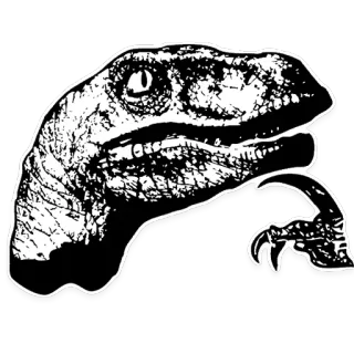 😕 b88b791b dinosaure, raptor, animal, reptile, préhistorique whatsapp sticker