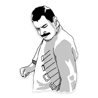 😣 d53ed200 Freddie Mercury freddie mercury, queen, chanteur, musique, icône whatsapp sticker