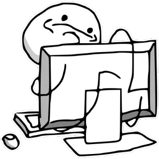 😍 165ad8c8 komputer, meme, rysunek, internet, web telegram sticker