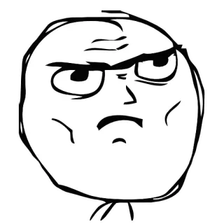 😠 1d9297c3 Meme, Trollface, Wyraz, Internet, Rage comic telegram sticker
