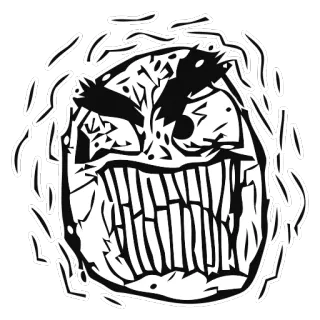 😡 29e9f6c4 Meme, Rage face, Internet, Zły, Trollface telegram sticker