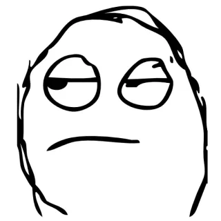 😒 2c8c3ed5 Meme, Twarz, Internet, Humor, Trollface telegram sticker