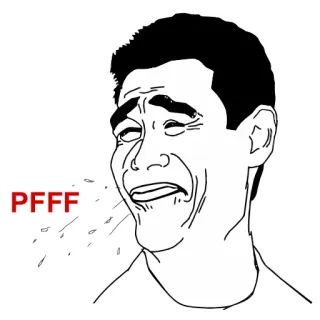 🤣 42d1c74a PFFF Meme, Twarz, Wyraz, Pfff, Śmieszne, Internet telegram sticker