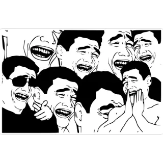 😂 73d0e1be Meme, Śmiech, Twarze, Trollface, Meme internetowy, Śmieszne, Wyraz telegram sticker