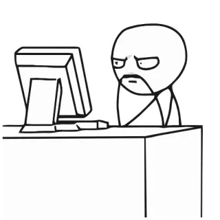 🤔 99fb0cfe Memy, Internet, Komputer, Trollface telegram sticker