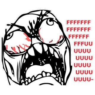 😡 a146dfae FFFFFF
FFFFFF
FFFFFF
FFFFUUUU
UUUU
UUUU
UUUU- Meme, Rage face, Meme internetowy, FFFFFUUUU telegram sticker