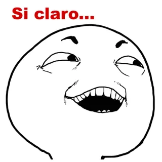 😉 cdf29b43 Si claro... Meme, Twarz, Wyraz, Sarkastyczny, Wątpliwy telegram sticker