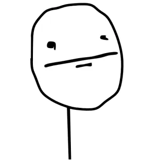 😐 e97a1ead Meme, Twarz, Rysunek, Internet, Wyraz telegram sticker