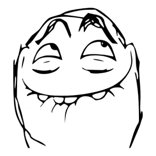 😁 fad6b426 Meme, Trollface, Internet, Humor, Śmieszne telegram sticker