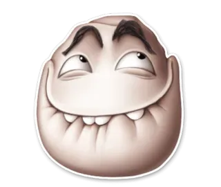 😊 abb042f0 밈, 트롤페이스, 인터넷 밈, 표정, 웃긴, 유머 telegram sticker