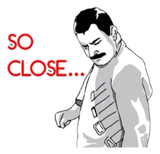 ® 1ff37936 SO CLOSE... почти, мем, смешно, юмор, близко, чуть telegram sticker