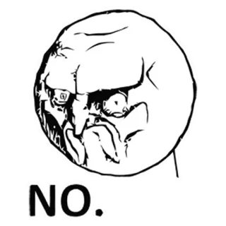 ® 24860d37 NO. Мем, Rage Face, Интернет-мем, Смешно, Нет telegram sticker