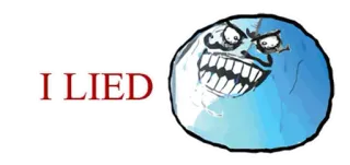 ® 65f14e1f I LIED Мем, Интернет, Тролль, Шутка, Юмор telegram sticker