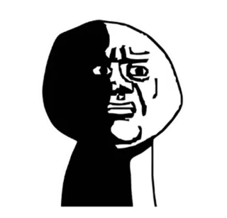 ® a6c14150 Мем, Интернет мем, Выражение, Фрустрация, Y U NO Guy, Rage Face, Смешно telegram sticker