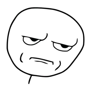 😠 055bf9ce Meme, Rage Face, Internet, Ausdruck, arrogant telegram sticker