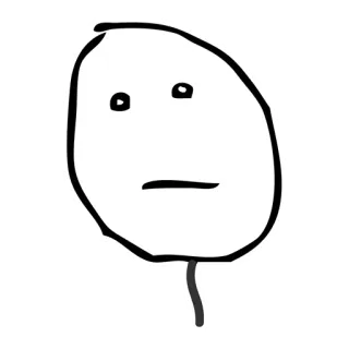 😑 423b7daa strichmännchen, zeichnung, einfach, cartoon, gesicht telegram sticker