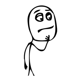 🎭 de5956e9 Meme, Denken, Gesicht, Internet, Ausdruck, Nachdenken telegram sticker