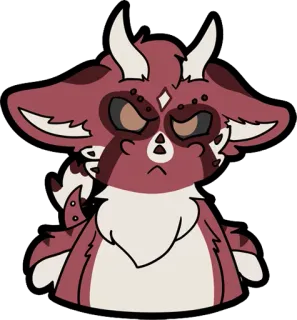 😡 0d5ba56b binatang, makhluk, monster, karakter, fantasi, tanduk telegram sticker