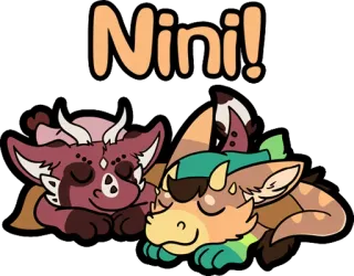 😴 81403099 Nini! imut, tidur, kartun, binatang, Nini, teman telegram sticker