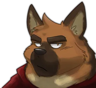 😒 209cc935 anjing, hewan, kartun, peliharaan, antropomorfik telegram sticker