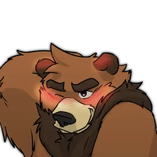 ☺️ e44601e5 beruang, kartun, binatang, berbulu, lucu, cokelat telegram sticker