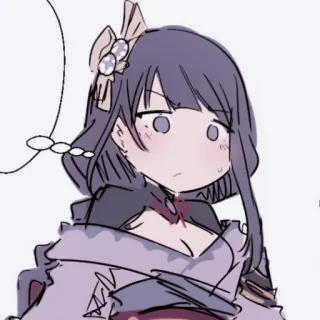 🎐 14b8d8a8 Raiden Shogun Genshin Impact 动漫, 原神, 雷电将军, 游戏, 角色 telegram sticker