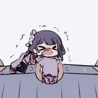 🫐 320fb7e3 Raiden Shogun Genshin Impact 动漫, 原神, 雷电将军, 可爱, 哭 telegram sticker