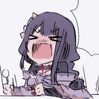 🍶 4164283f Raiden Shogun Genshin Impact 动漫, 角色, 女性, 可爱, 生气, 雷电将军, 原神 telegram sticker