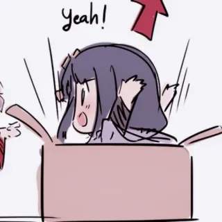 🍶 59dc01cd Yeah! 可爱, 卡通, 动漫, 角色, 盒子 telegram sticker