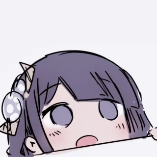 🎐 70e65cf6 Raiden Shogun Genshin Impact 动漫, 可爱, 雷电将军, 原神, 偷看, 角色 telegram sticker