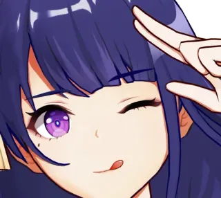 😜 0b8c7941 Raiden Shogun Genshin Impact アニメ, 雷電将軍, 原神, キャラクター, ゲーム telegram sticker