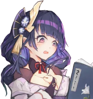 😰 846ad54e Raiden Shogun Genshin Impact アニメ, ゲーム, 原神, 雷電将軍, キャラクター, 可愛い telegram sticker