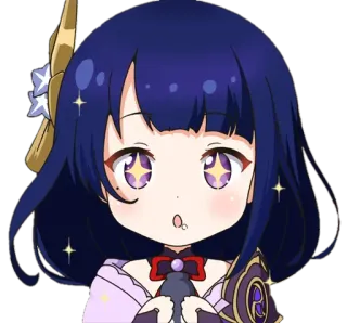 🤩 87150477 Raiden Shogun Genshin Impact アニメ, ゲーム, キャラクター, 可愛い, 将軍, 原神 telegram sticker