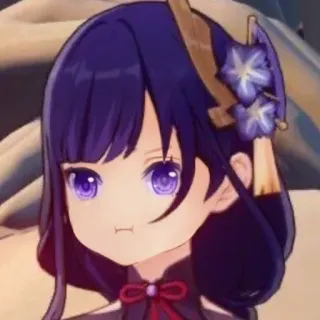 😤 e596769f Raiden Shogun Genshin Impact アニメ, ゲーム, 漫画, キャラクター, 雷電将軍, 原神 telegram sticker