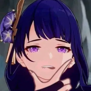 😏 16622cdc Raiden Shogun Genshin Impact 애니메이션, 비디오 게임, 원신, 라이덴 쇼군, 캐릭터 telegram sticker